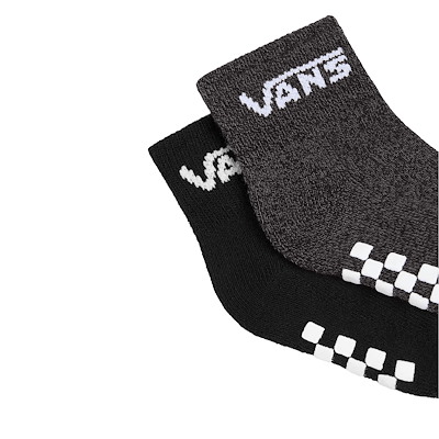 2-Pack Infant Classic Drop V Socks in Grey/Black Alternate View