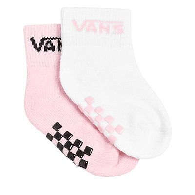 2-Pack Infant Classic Drop V Socks in White/Pink
