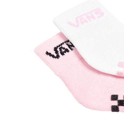 2-Pack Infant Classic Drop V Socks in White/Pink Alternate View