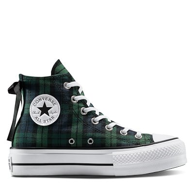 Women's Chuck Taylor Lift Hi Sneakers in Navy Blue/Green