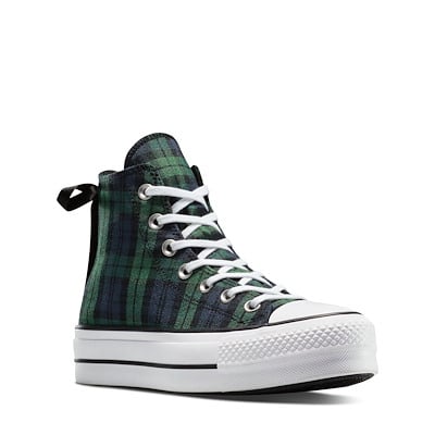Women's Chuck Taylor Lift Hi Sneakers in Navy Blue/Green Alternate View