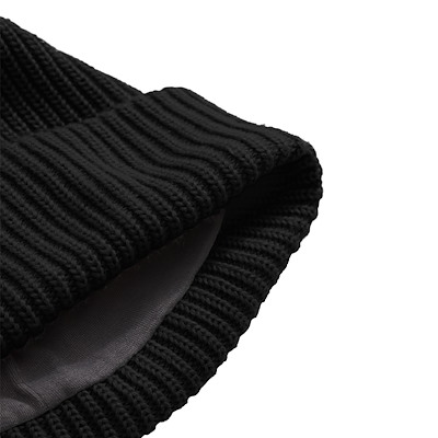 Tuque doublée Salty noire et blanche pour enfants Alternate View