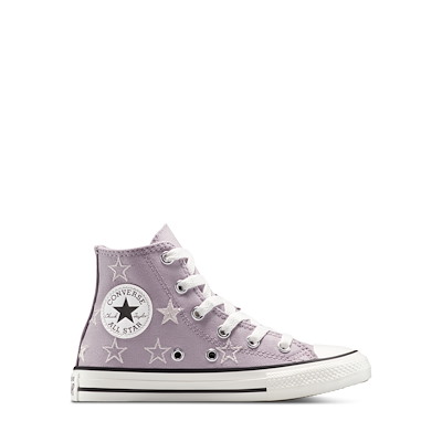 Main view of Little Kids' Chuck Taylor All Star Hi Sneakers in Purple/Star Print