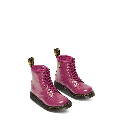 Toddler's 1460 Patent Leather Boots in Fuchsia Alternate View