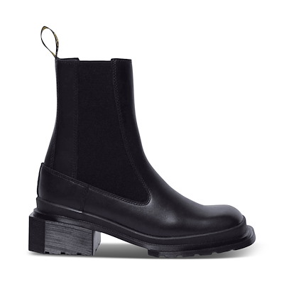 Women's Square Toe Chelsea Boots in Black