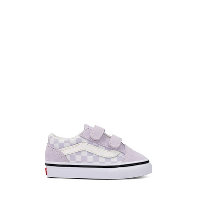 Baskets Old Skool V à motif en damier lilas et blanches pour tout-petits