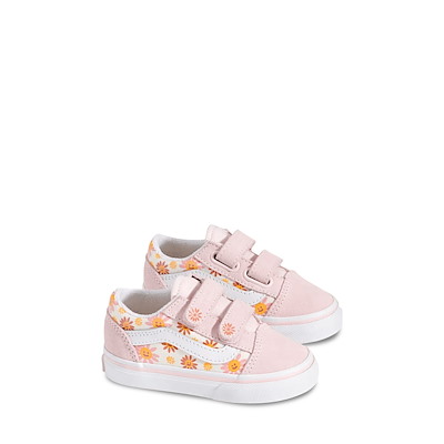 Toddler's Old Skool V Sun Sneakers in Pink/Yellow/Orange Alternate View