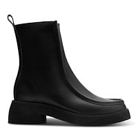 Women's Effery Zip Heeled Boots in Black