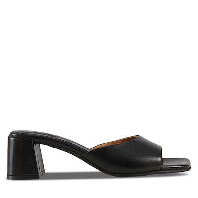 Main view of Women's Edith Blocked Heel Mule in Black