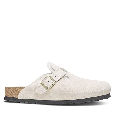 Women's Boston Shearling Clogs in Antique White