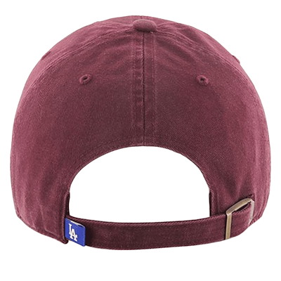Alternate view of LA Dodgers Clean Up Cap in Maroon