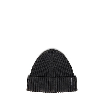 Wallace Acid Wash Beanie in Black