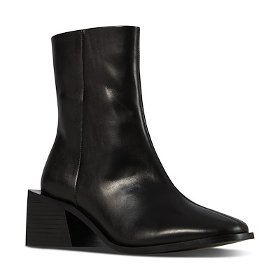 Bottines Femme Talon 8 Cm Noires - Grandes Tailles, Semelle Confort, Pour Travail Ou Sortie