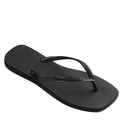 Alternate view of Women's Slim Square Flip Flops in Black