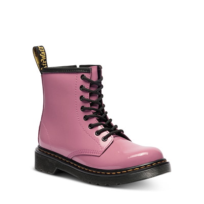 Little Kid's 1460 Patent Leather Boots in Pink Alternate View