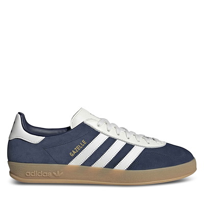 Baskets Gazelle Indoor bleu marine et blanches pour hommes