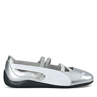 Ballerines Speedcat argent et blanches pour femmes