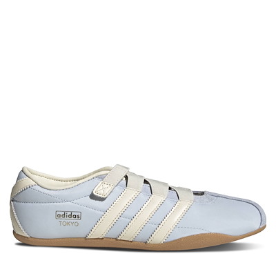 Baskets Mary Jane Tokyo bleu pâle et blanches pour femmes