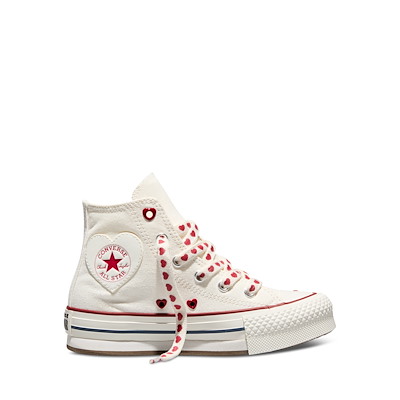 Baskets Chuck Taylor All Star CAV/E Lift hautes coeurs blanc rétro pour jeunes enfants