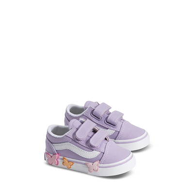 Toddler's Old Skool V Butterfly Sneakers in Purple/White Alternate View