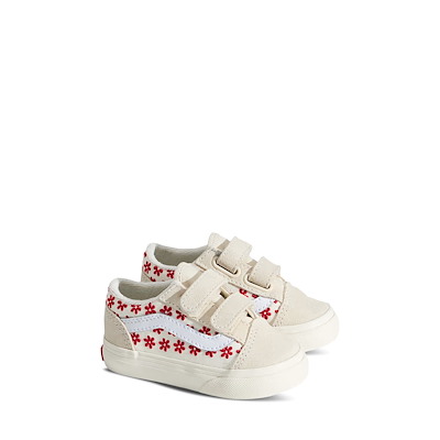 Toddler's Old Skool V Floral Sneakers in Beige/Red Alternate View
