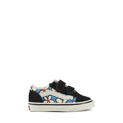 Baskets Old Skool V fleurs peintes noires pour tout-petits