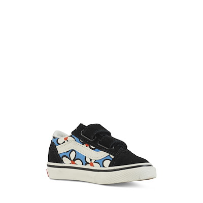 Baskets Old Skool V fleurs peintes noires pour tout-petits Alternate View