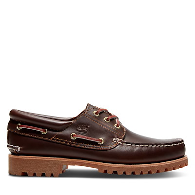 Men's Authentic 3-Eye Boat Shoes in Brown