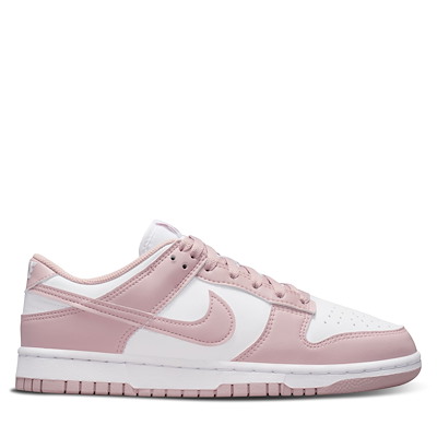 Baskets Dunk Low roses et blanches pour femmes