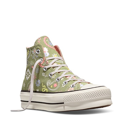 Baskets Chuck Taylor All-Star Lift Floral vert pâle pour femmes Alternate View