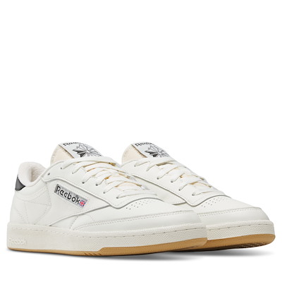 Baskets Club C 85 Vintage blanches et noires pour hommes Alternate View