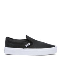Women's Perforated Leather Slip-Ons in Black